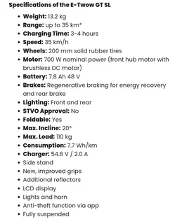 eScooter- E-Twow GT SL scooter- Almost new- Only 500kms