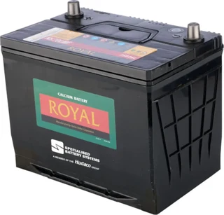Royal Calcium Ns70 12v 65ah 550cca, Semi Sealed Maintenance Free Lead Acid Battery.