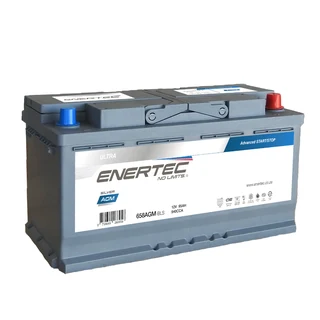 Enertec Silver 658 AGM, Start/Stop 12v, 95Ah, 1050CCA RHP Car Battery