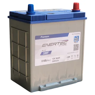 Enertec Blue 616BJ 12v 36ah 350 CCA J Terminal RHP Car Battery