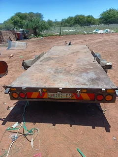 SOLID FLAT DECK TRAILER DOUBLE AXLE FOR SALE