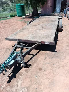 SOLID FLAT DECK TRAILER DOUBLE AXLE FOR SALE
