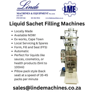 Machine to fill sachets with liquid portioned products, FFS sachet packaging