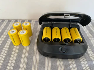 Rechargeable D Type NI-CD 5000mAh 1.2V Batteries & Charging Unit