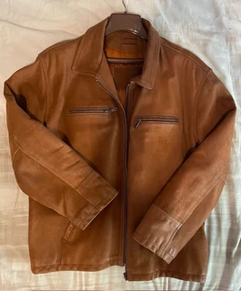 Men&#39;s Tan Suede Leather Jacket