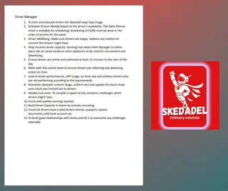Skedadel is looking for an experienced driver manager in KZN