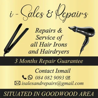 Repairs and Service on all Hair Irons and Hairdryers