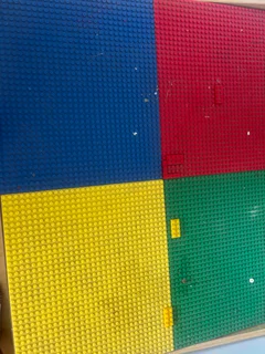 Kids lego table and train or car play table wood