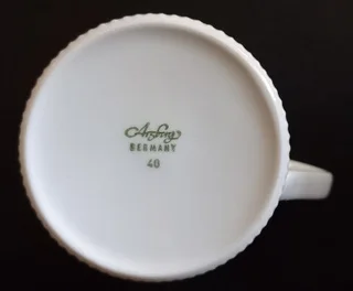 Vintage ARZBERG - Athena White 11 piece Porcelain Coffee Set made Germany - LIKE NEW