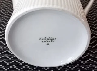 Vintage ARZBERG - Athena White 11 piece Porcelain Coffee Set made Germany - LIKE NEW