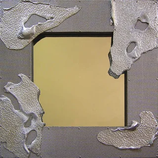 Unique, Handcrafted, Molten Aluminium and Mesh Mirror Frame by local SA artist