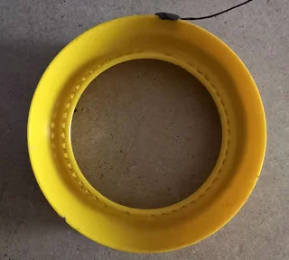 x4 Yellow Kite/Fishing Spools/Reels with Black Multi Thread Nylon Cord