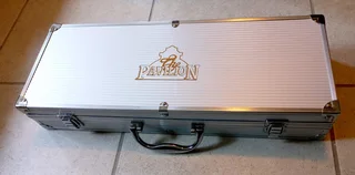 6 pcs set of stainless steel Braai/BBQ utensils in branded Aluminium case