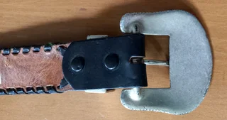 Vintage mid 90s Men’s/Unisex Western Style Belt in Genuine Leather - Black (Size 36/90)