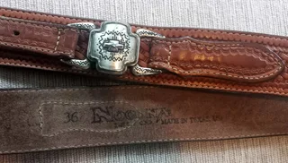 Vintage 90s Nocona Men’s/Unisex Western Style Genuine Tan Leather Basket Weave Belt (Size 36/90)