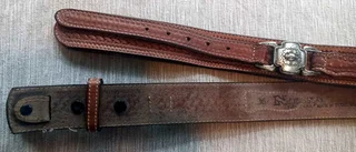 Vintage 90s Nocona Men’s/Unisex Western Style Genuine Tan Leather Basket Weave Belt (Size 36/90)