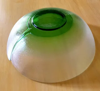Collector&#39;s 1980s Hand Blown Crystalex Bohemia Art Glass Bowl Designed by Jiri Suhajek