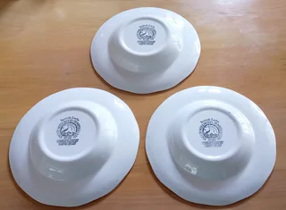 LOT of 3 Vintage Enoch Wedgewood - Pink ‘Scottish Lochs’ Soup Bowls