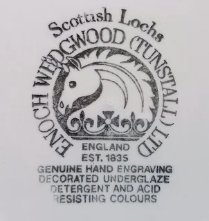 LOT of 3 Vintage Enoch Wedgewood - Pink ‘Scottish Lochs’ Soup Bowls