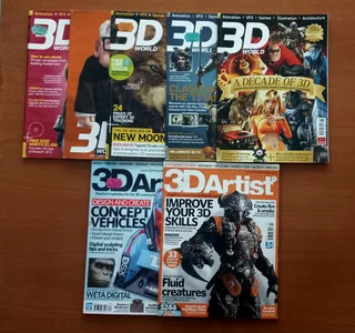 LOT x7 3D Graphics FX Magazines incl. 2 DVDs
