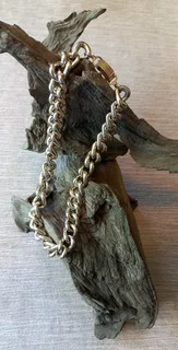 Vintage 1970/80s Chunky Curb Chain Choker Necklace in Gold toned metal