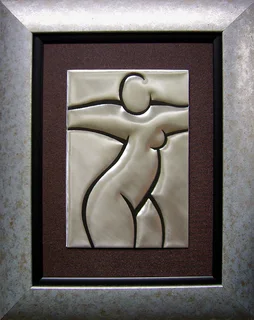 Original Contemporary Figurative Wall Sculpture - Hand Beaten Aluminium (not Pewter) By Local Artist