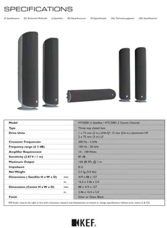 KEF HTS5001 Speakers in pristine condition