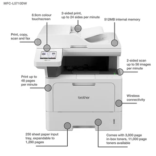 Brother MFCL5710DW Multi-Function Mono Laser Printer