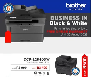 Brother DCP-L2540DW 3-in-1 Black & White Laser Printer on Promotion