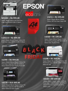 Epson A4 Ecotank Printers Black Friday Deals