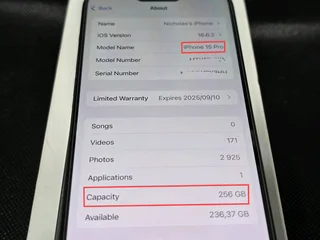 Apple iPhone 15 Pro | 256GB | Physical Sim &#43; eSIM | BH: 96% - Black Titanium