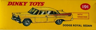Dinky Cars-dodge Royal Sedan-die Cast Model-model Number: 191-scale: 1:43