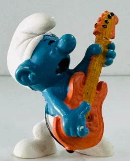 Smurf-guitar Smurf-peyo