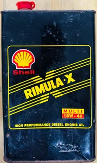 SHELL RIMULA X CAN-VINTAGE METAL OIL CAN