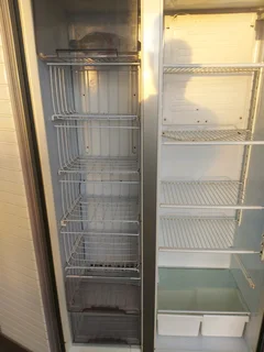 Defy side by side silver fridge freezer