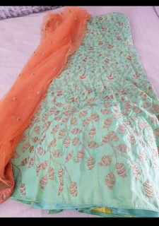 Lehenga raw silk unstitched blouse