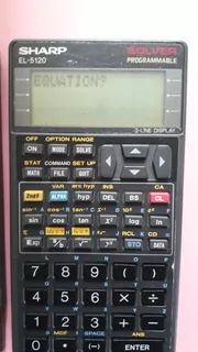 sharp calculator EL_5120 Solver Programmable 3 line Display