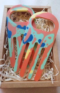 The Pink Badger Resin Salad Servers