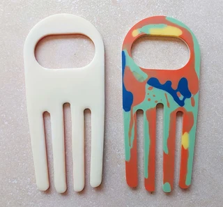 The Pink Badger Resin Salad Servers