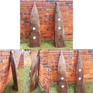 Solid wood African light fixtures