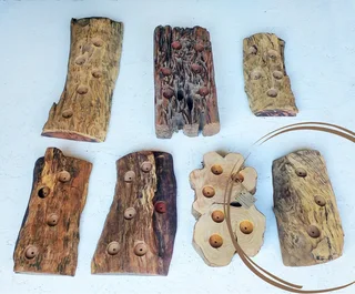 Unique solid wood slice candle holder