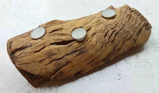 Unique solid wood slice candle holder