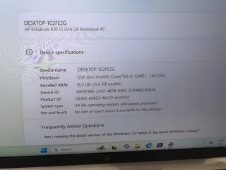 HP EliteBook 830 G9 13.3-inch Laptop -12th Gen Intel Core i5-1245U 512 SSD 16GB RAM DDR5