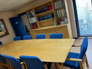 High Quality Pine Table with Chairs and large Book rack