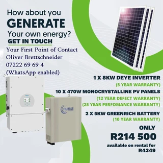 Solar Solutions/ Backup Power for Load Shedding / Business Telephony / CCTV / Access Control