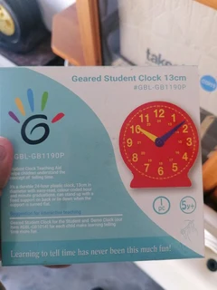 Geared student educational clock