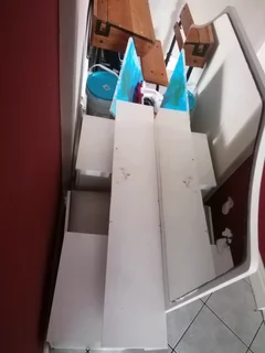 Adjustable dressing table with mirror