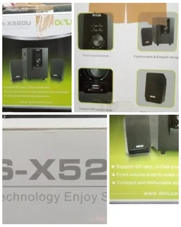 Delux Dls-x620u Surround System subwoofer & 2 Speakers