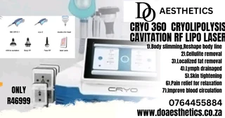 Cryo 360 , Cryolipolysis , Cavitation , Rf Lipo Laser Machine