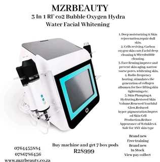 3 In 1 RF co2 Bubble Oxygen HydraWater Facial Whitening  facial machine / facial  /skin brightening